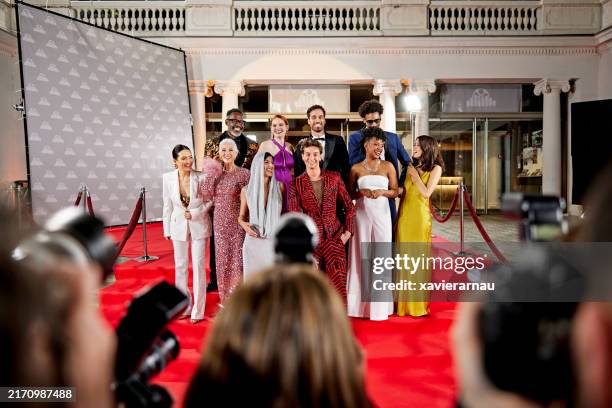 professional photographers working red carpet event - gala stock pictures, royalty-free photos & images