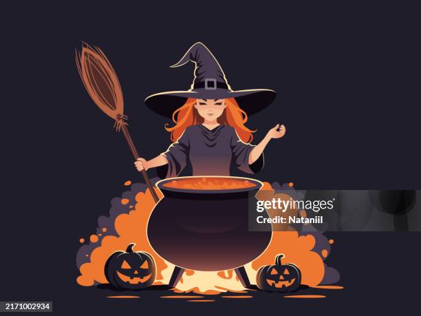 stockillustraties, clipart, cartoons en iconen met witch - heks