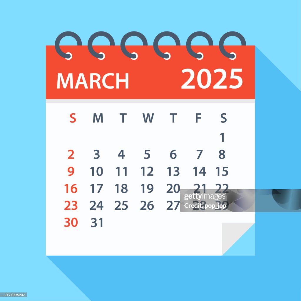 March Weeks March 2025 Calendar Week Starts On Sunday High-Res Vector Graphic ...