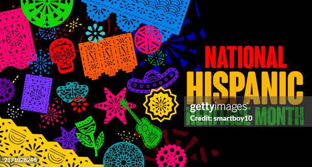 national hispanic heritage month - hispanic heritage month stock illustrations