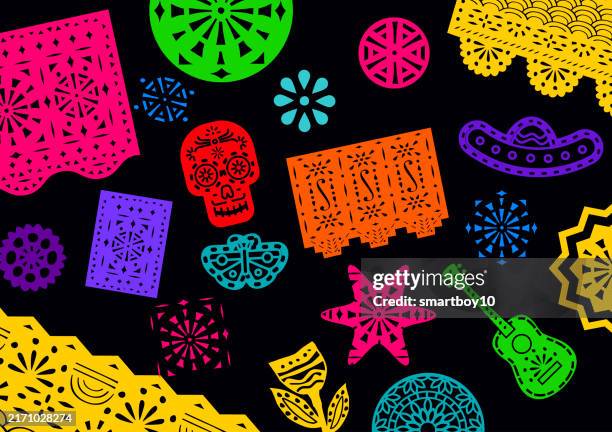 nationaler monat des hispanischen erbes - allerheiligen stock-grafiken, -clipart, -cartoons und -symbole