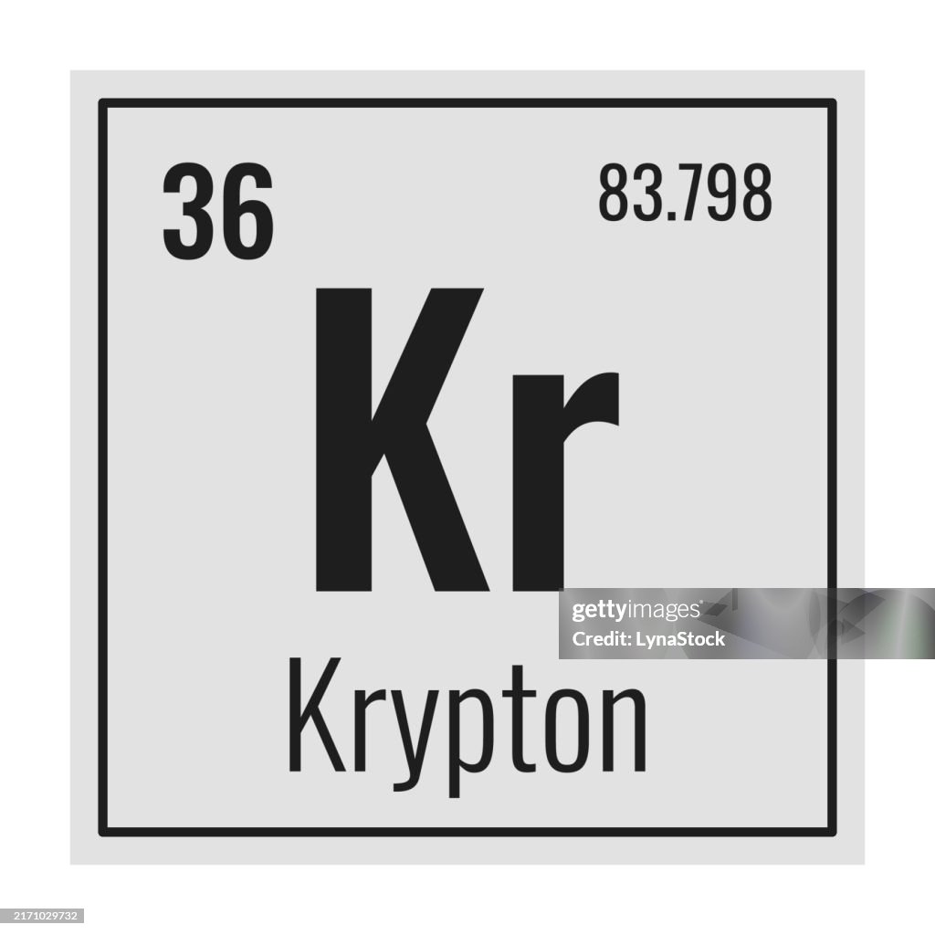 Krypton Symbol Chemical Element Of The Periodic Table Vector ...