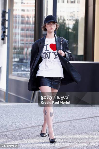 Ella Emhoff walks the runway at the Coach fashion show during the September 2024 New York Fashion Week on September 09, 2024 in New York City.