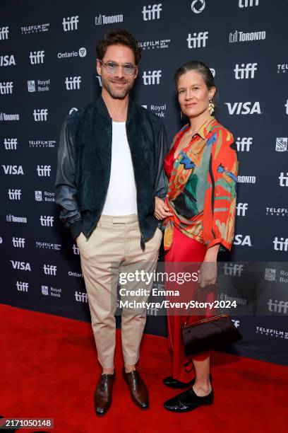 Clément Ducol and Camille attend the premiere of "Emilia Perez" during the 2024 Toronto International Film Festival at Princess of Wales Theatre on...