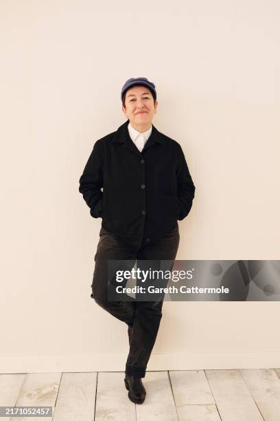 Athina Rachel Tsangari of 'Harvest' poses in the Getty Images Portrait Studio Presented by IMDb and IMDbPro during the Toronto International Film...