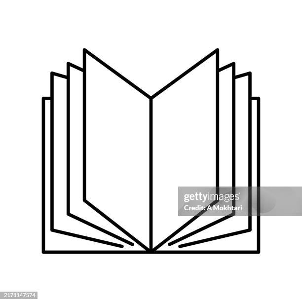 open book or notebook icon. - dictionary page stock illustrations