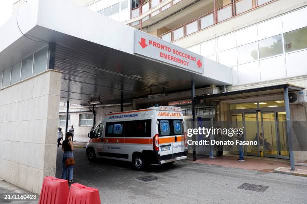 Emergency room of the Di Venere Hospital in Bari, arrival of a patient by ambulance on September 10, 2024 in Bari, Italy. Italian healthcare is...