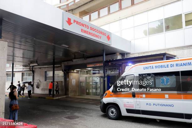 Emergency room of the Di Venere Hospital in Bari, arrival of a patient by ambulance on September 10, 2024 in Bari, Italy. Italian healthcare is...