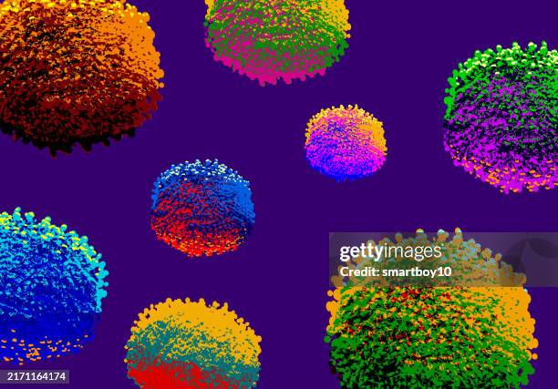 stylised mpox virus concept - mpox stock illustrations
