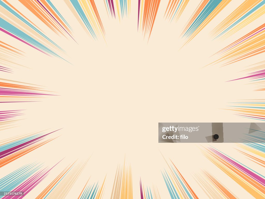 Excitação Cartoon Color Explosion Fundo abstrato