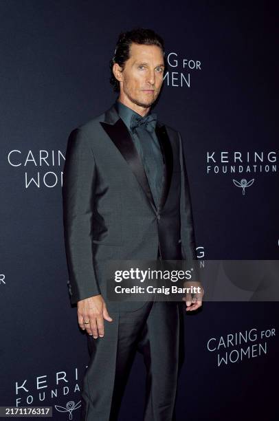 Matthew McConaughey attends the Kering Foundation Third Annual Caring For Women Dinner at The Pool on September 09, 2024 in New York City.