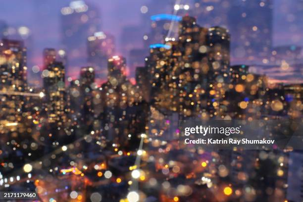 astro projection. dreamy dimensions of city matrix - inzoomen stockfoto's en -beelden