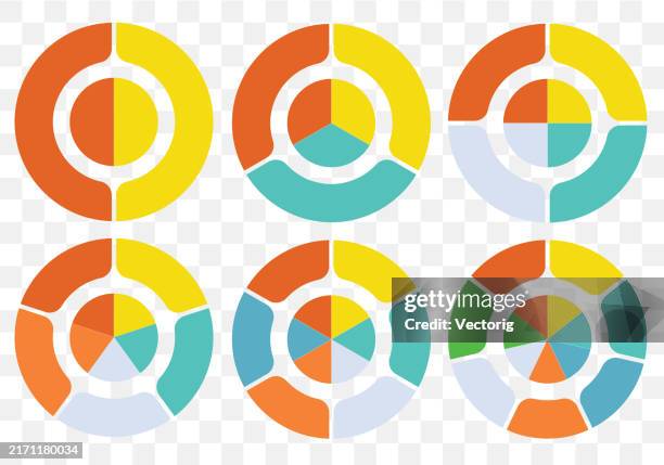 Circular Ranking Chart Multicolored Circular Charts For Infographics And Data Visualization ...