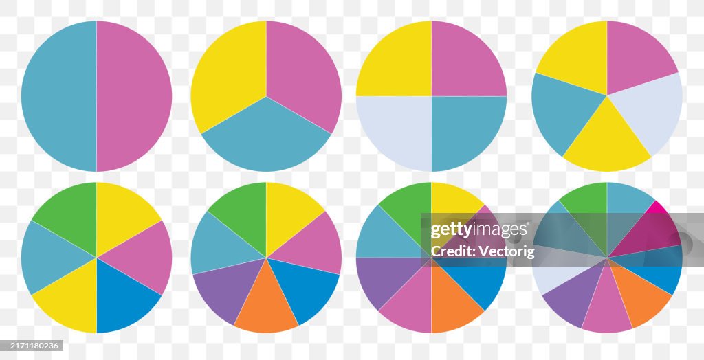 Circular Ranking Chart Multicolored Circular Charts For Infographics And Data Visualization ...
