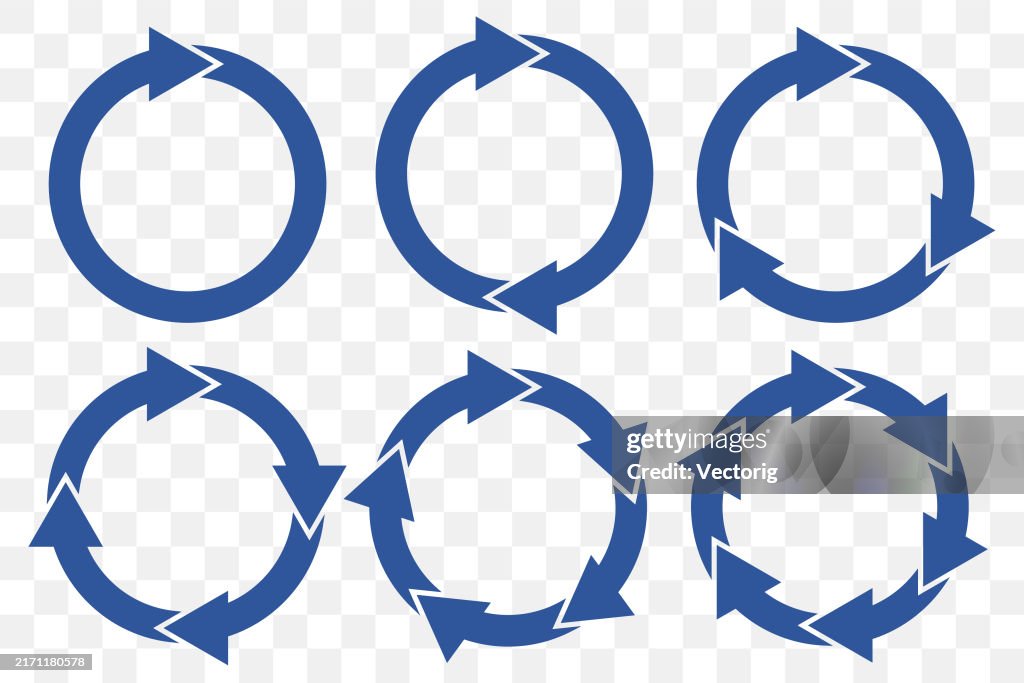 Multicolored Circular Charts For Infographics And Data Visualization ...