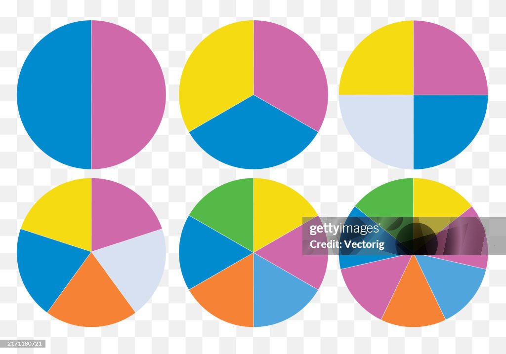 Circular Ranking Chart Multicolored Circular Charts For Infographics And Data Visualization ...