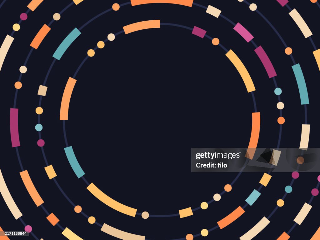 Rotation Orbiting Abstract Modern Background High-Res Vector Graphic ...