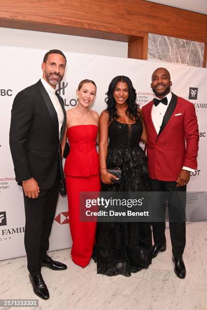 Rio Ferdinand, Kate Ferdinand, Danielle Forbes and Dean Forbes attend the Forbes Family Group ACLT Gala at The Royal Lancaster London on September...