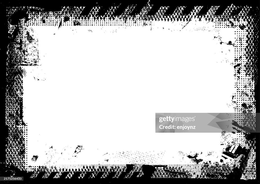 Textured Frame Svg Grunge Textured Frame Vector Illustration Border High-Res Vector ...