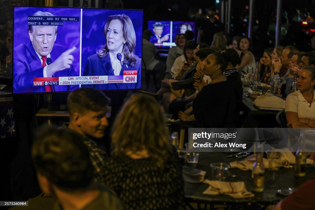 Americans Watch The First Debate Between Donald Trump And Kamala Harris