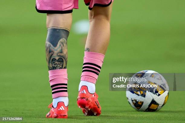 Inter Miami s Argentine Forward Lionel Messi Shows His Leg Tattoo inter-miami-s-argentine-forward-lionel-messi-shows-his-leg-tattoo
