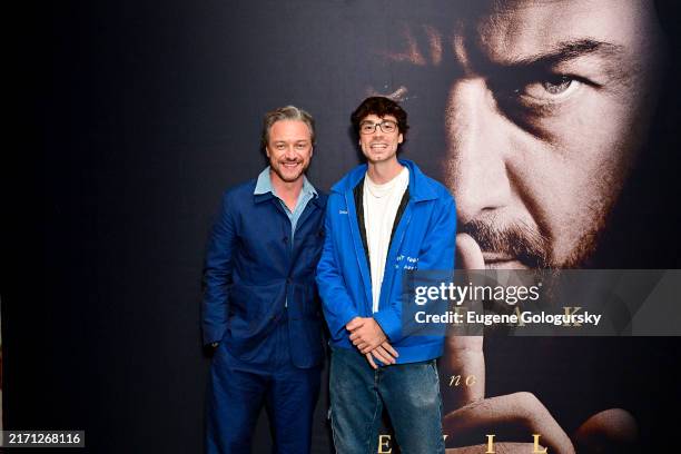 James McAvoy and Caleb Simpson attend the Universal Pictures and Blumhous' special screening for SPEAK NO EVIL at The Whitby Screening Room on...