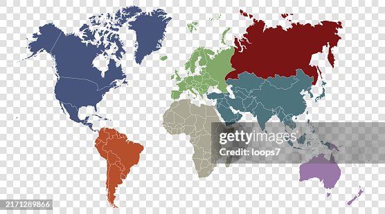 Detailed World Map Divided into Six Continents - Accurate & Correct Version Detailed World Map Divided into Six Continents - Accurate & Correct Version