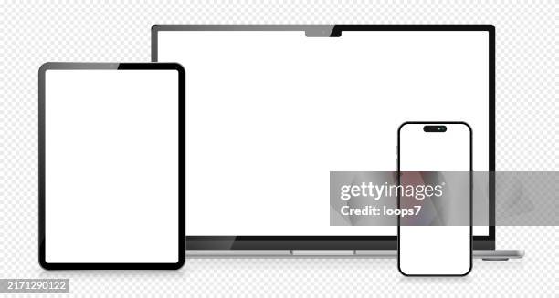various devices. eps 10 - computer screen mockup office stock illustrations