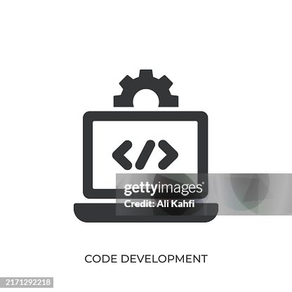 Code Development glyph solid icon. Solid icon that can be applied anywhere, simple, pixel perfect and modern style Code Development glyph solid icon. Solid icon that can be applied anywhere, simple, pixel perfect and modern style