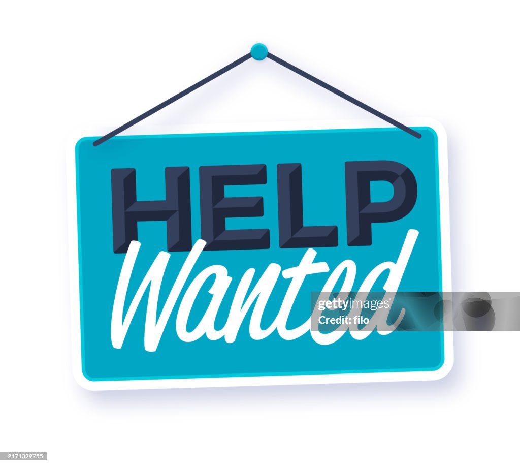 Help Sign Small Help Wanted Employment Job Sign High-Res Vector Graphic - Getty Images