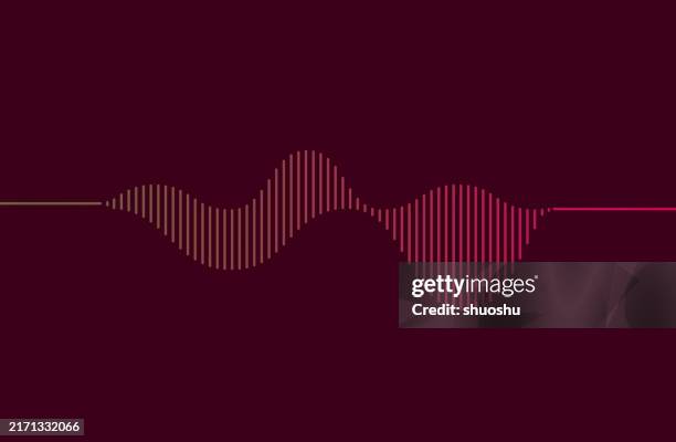 abstract colors audio line podcast sound wave data flowing stripe pattern background - sounds waves stock illustrations