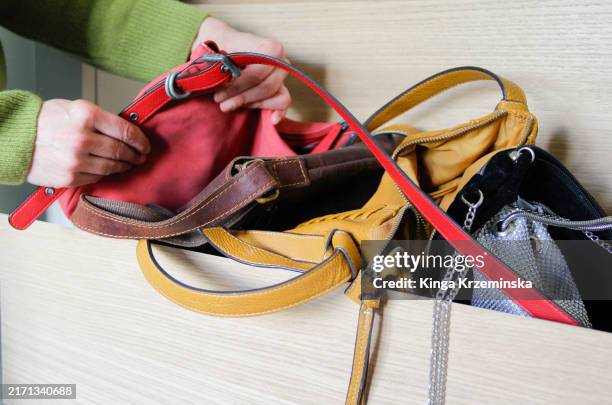 handbags - cleaning leather purse stock pictures, royalty-free photos & images