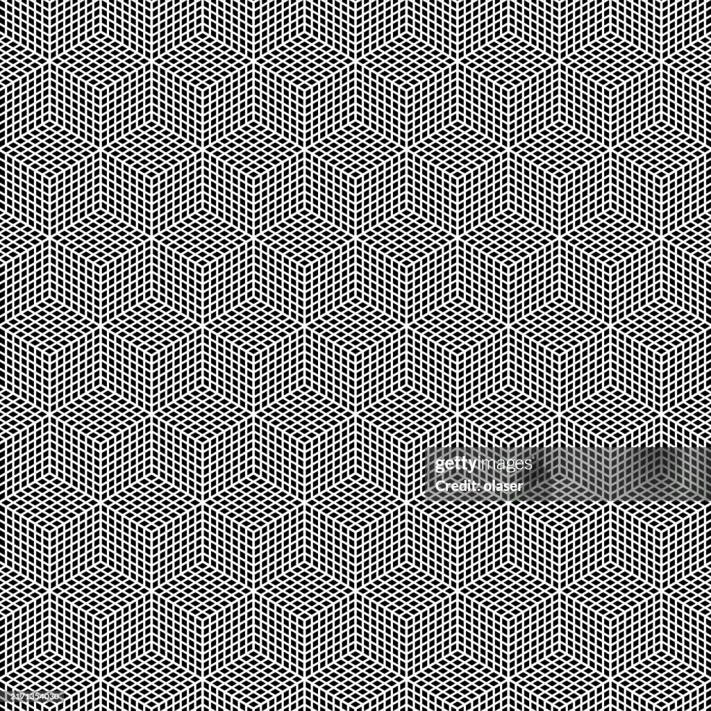 Cube Pattern With Sides Covered By 7x7 Squares High-Res Vector Graphic ...