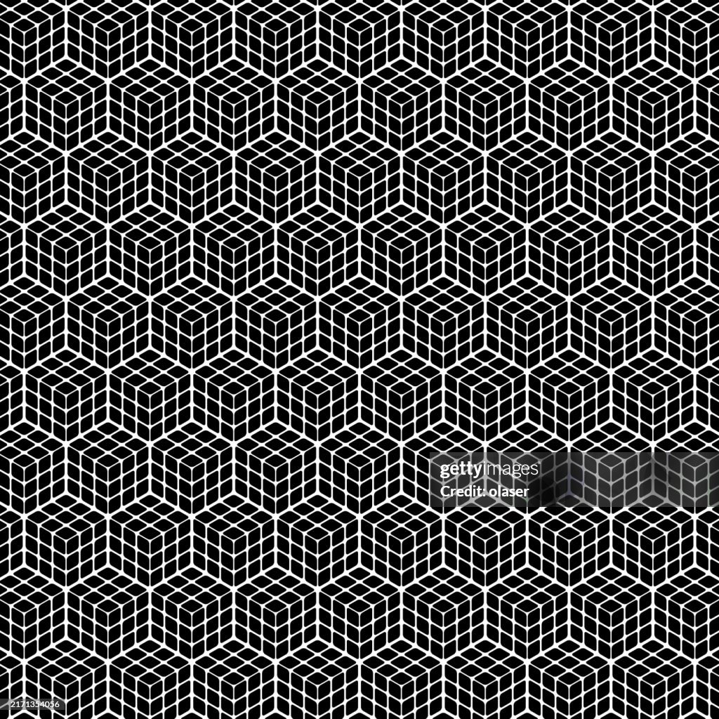Vector Cube Pattern Cube Pattern With Sides Covered By 3x3 Rounded Squares High-Res Vector ...