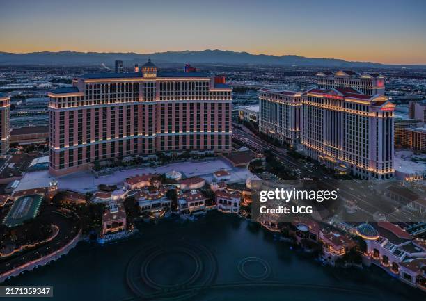 Casinos along Las Vegas Boulevard in Las Vegas, Nevada.