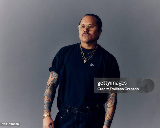 Fashion designer Willy Chavarria are photographed for T Magazine on March 18, 2024 in New York City.