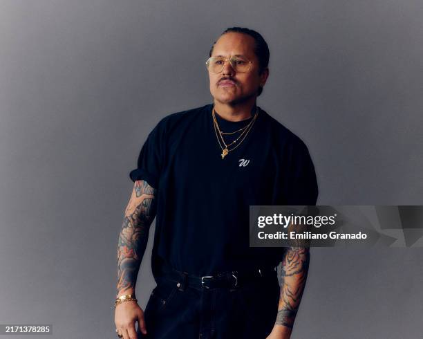 Fashion designer Willy Chavarria are photographed for T Magazine on March 18, 2024 in New York City.