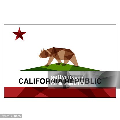 California Flag Stylized Modern California Flag Stylized Modern