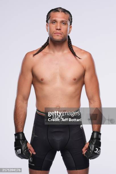 Brian Ortega poses for a portrait during a UFC photo session on July 23, 2024 in Las Vegas, Nevada.