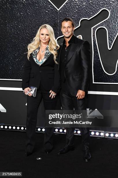 Miranda Lambert and Brendan McLoughlin attend the 2024 MTV Video Music Awards at UBS Arena on September 11, 2024 in Elmont, New York.