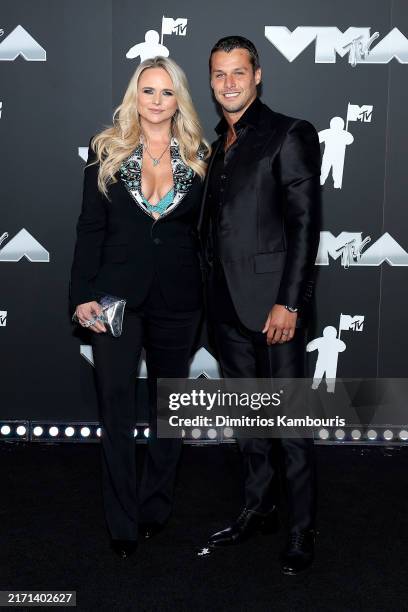 Miranda Lambert and Brendan McLoughlin attend the 2024 MTV Video Music Awards at UBS Arena on September 11, 2024 in Elmont, New York.
