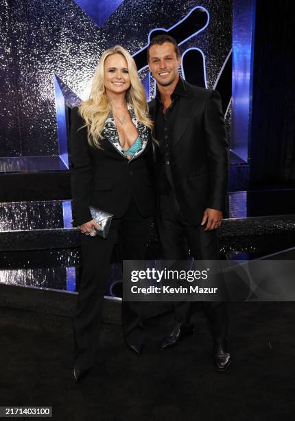 Miranda Lambert and Brendan McLoughlin attend the 2024 MTV Video Music Awards at UBS Arena on September 11, 2024 in Elmont, New York.