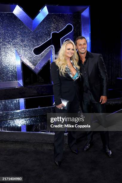 Miranda Lambert and Brendan McLoughlin attend the 2024 MTV Video Music Awards at UBS Arena on September 11, 2024 in Elmont, New York.