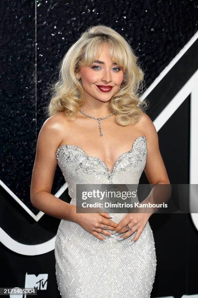Sabrina Carpenter attends the 2024 MTV Video Music Awards at UBS Arena on September 11, 2024 in Elmont, New York.