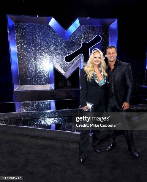 Miranda Lambert and Brendan McLoughlin attend the 2024 MTV Video Music Awards at UBS Arena on September 11, 2024 in Elmont, New York.