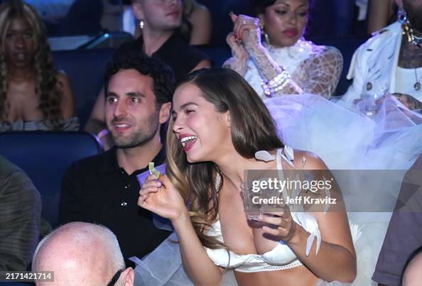 Addison Rae 2024 White Ruffle Addison Rae attends the 2024 MTV Video Music Awards at UBS Arena on ...