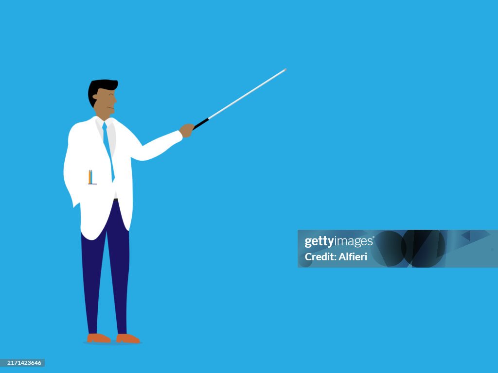 Doctor holding pointer