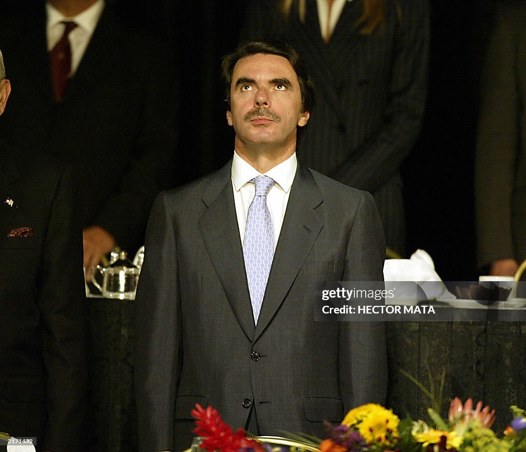 Aznar Edad Spanish Prime Minister Jose Maria Aznar looks up as he listen to the ...