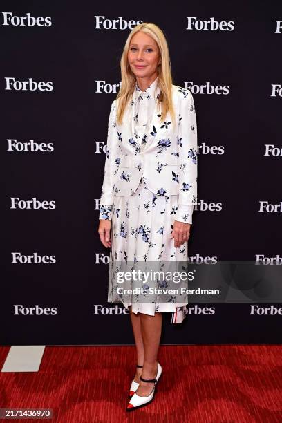 Gwyneth Paltrow arrives at Forbes Power Women's Summit 2024 on September 11, 2024 in New York City.