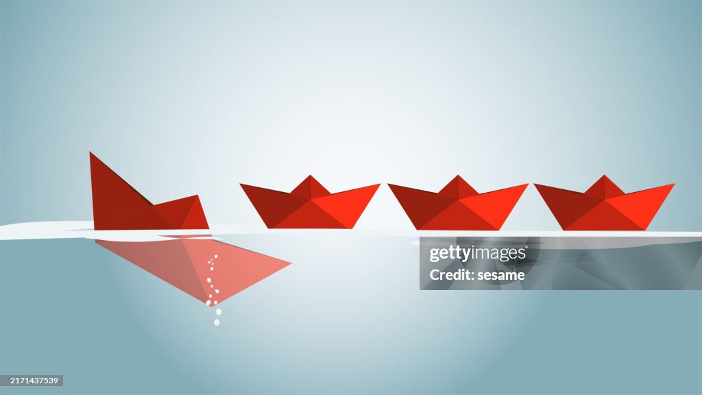 トラブルや危機に陥ったリーダー、間違ったリーダーや失敗したリーダー、専門的またはビジネス的な挫折やジレンマ、船隊を率いるリーダー船の難破船